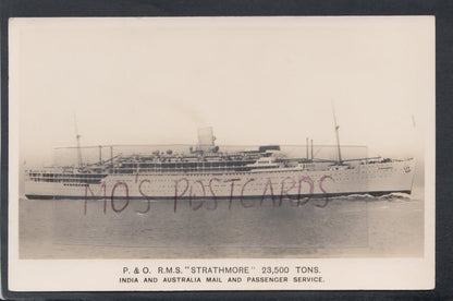 Shipping Postcard - P & O. R.M.S "Strathmore, India & Australia Mail & Passenger Service - Mo’s Postcards 