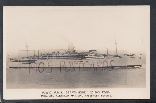 Shipping Postcard - P & O. R.M.S "Strathmore, India & Australia Mail & Passenger Service - Mo’s Postcards 