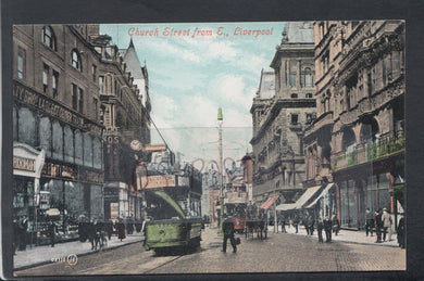 Lancashire Postcard - Church Street From East, Liverpool - Mo’s Postcards 