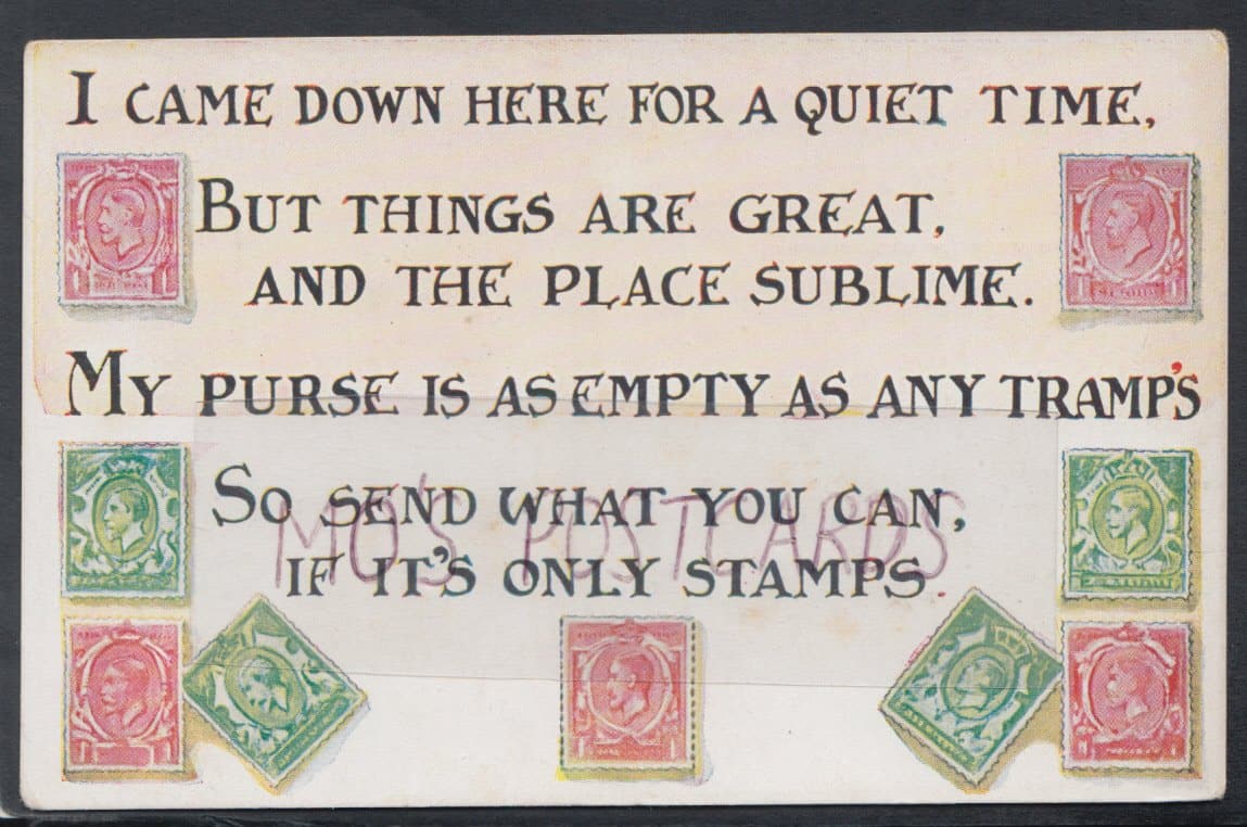 Hobbies Postcard - Greetings / Stamps / Purse - Mo’s Postcards 