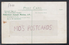 Load image into Gallery viewer, Society Postcard - Farewell Tour of The Grand Chief Templar, Alderman Joseph Malins, J.P - Mo’s Postcards 

