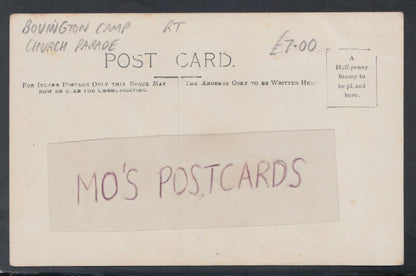 Military Postcard - Church Parade, Bovington Camp - Mo’s Postcards 