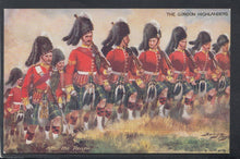 Load image into Gallery viewer, Military Postcard - The Gordon Highlanders After The Review - Artist Harry Payne - Mo’s Postcards 
