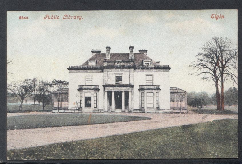 Scotland Postcard - Public Library, Elgin - Mo’s Postcards 