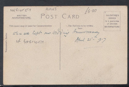 Wales Postcard - The Drive, Cors-Y-Gedol Hall, Dyffryn - Mo’s Postcards 