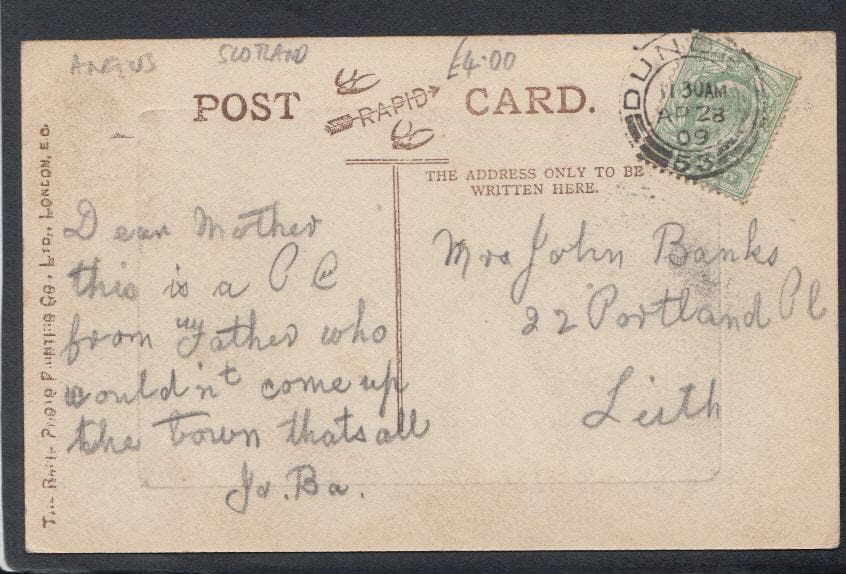 Scotland Postcard - Dundee - Balgay Lodge - Mo’s Postcards 