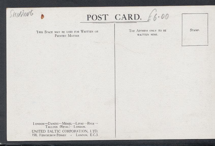 Shipping Postcard - S.S."Baltavia"- United Baltic Corporation Ltd - Mo’s Postcards 
