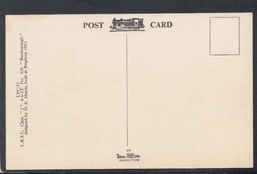 Railway Postcard - Trains -  L.B.S.C.Class "J" 4-6-2T No 36 "Bessborough" - Mo’s Postcards 