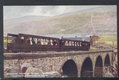 Railway Postcard - Trains - Snowdon Mountain Railway Train Via Llanberis Station - Mo’s Postcards 