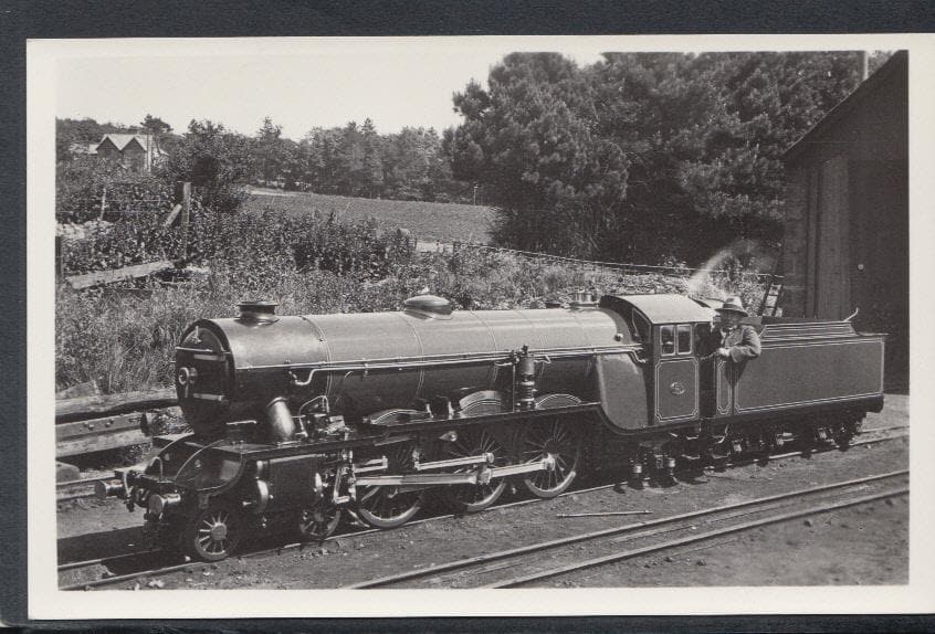 Railway Postcard - Trains - "Green Goddess" at Ravenglass, 1925 - Mo’s Postcards 