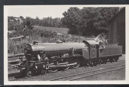 Railway Postcard - Trains - "Green Goddess" at Ravenglass, 1925 - Mo’s Postcards 