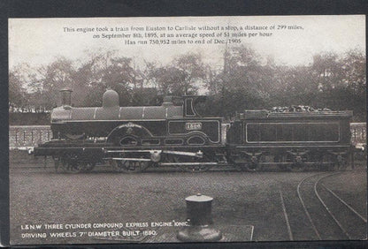 Railway Postcard - Trains - L & N.W.Three Cylinder Compound Express Engine "Ionic" - Mo’s Postcards 