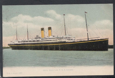 Shipping Postcard - White Star Line R.M.S.Adriatic, 1908 - Mo’s Postcards 