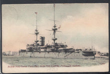 Load image into Gallery viewer, Military Postcard - Naval - First Class Battle Ship Entering Portsmouth Harbour, 1903 - Mo’s Postcards 
