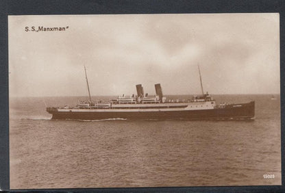 Shipping Postcard - S.S."Manxman, Isle of Man - Mo’s Postcards 