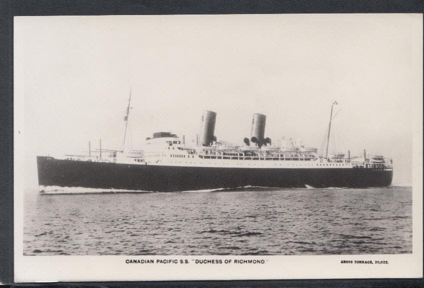 Shipping Postcard - Canadian Pacific S.S. "Duchess of Richmond" - Mo’s Postcards 