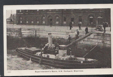 Military Postcard - Naval - Superintendent's Stairs, H.M.Dockyard, Sheerness, 1906 - Mo’s Postcards 