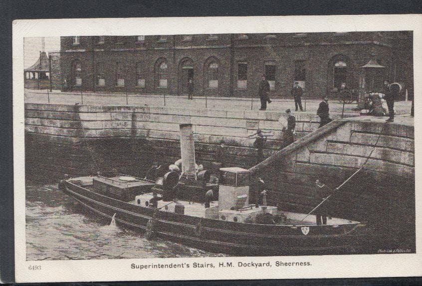 Military Postcard - Naval - Superintendent's Stairs, H.M.Dockyard, Sheerness, 1906 - Mo’s Postcards 