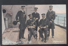 Load image into Gallery viewer, Military Postcard - Naval - Royal Navy - An Admiral and His Staff - Mo’s Postcards 
