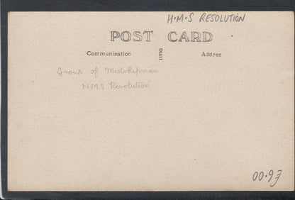 Military Postcard - Naval - Group of Midshipmen of H.M.S.Resolution - Mo’s Postcards 
