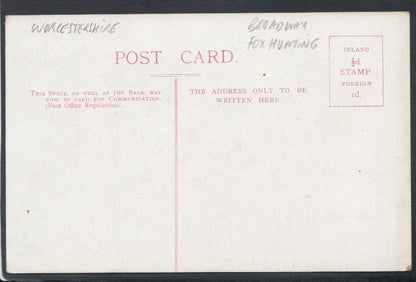 Worcestershire Postcard - Broadway - Fox Hunting - The Death in The Village - Mo’s Postcards 