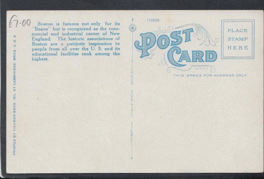 Advertising Postcard - You Don't Know Beans Until You Come To Boston - America - Mo’s Postcards 