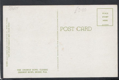 Sports Postcard - American Football - The Orange Bowl Classic, Miami, Florida - Mo’s Postcards 
