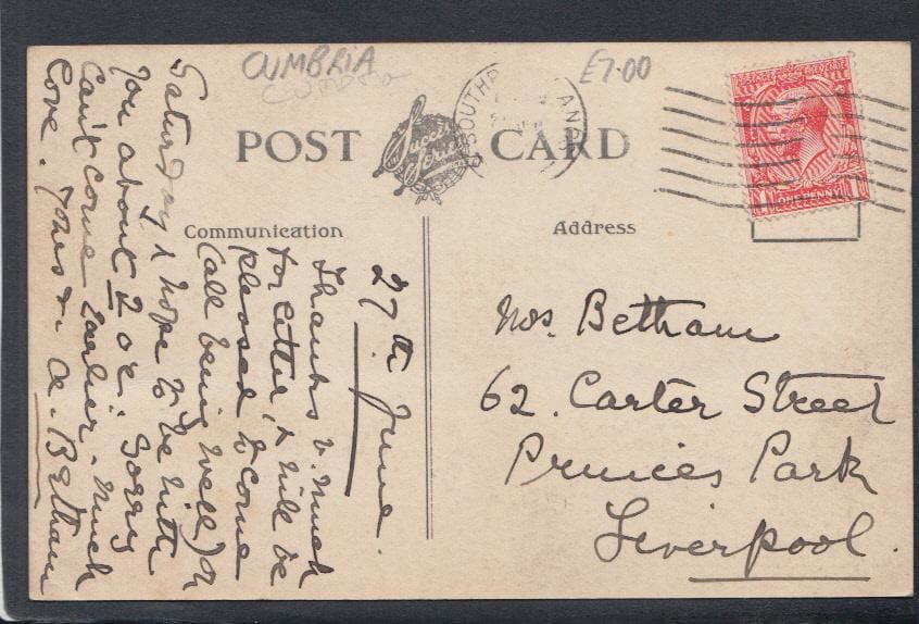 Cumbria Postcard - George Hotel, Orton - Mo’s Postcards 