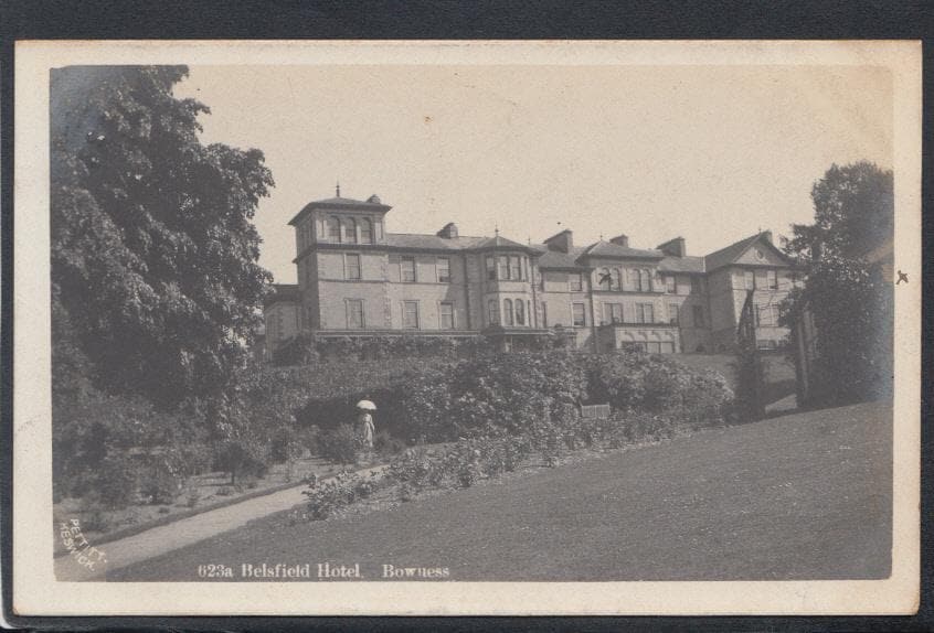 Cumbria Postcard - Belsfield Hotel, Bowness, 1911 - Mo’s Postcards 