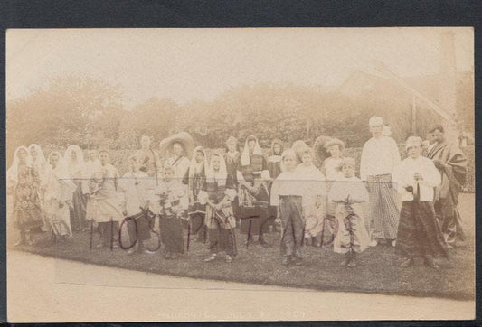 Oxfordshire Postcard - Churchill Villagers in Fancy Dress, July 24th 1907 - Mo’s Postcards 