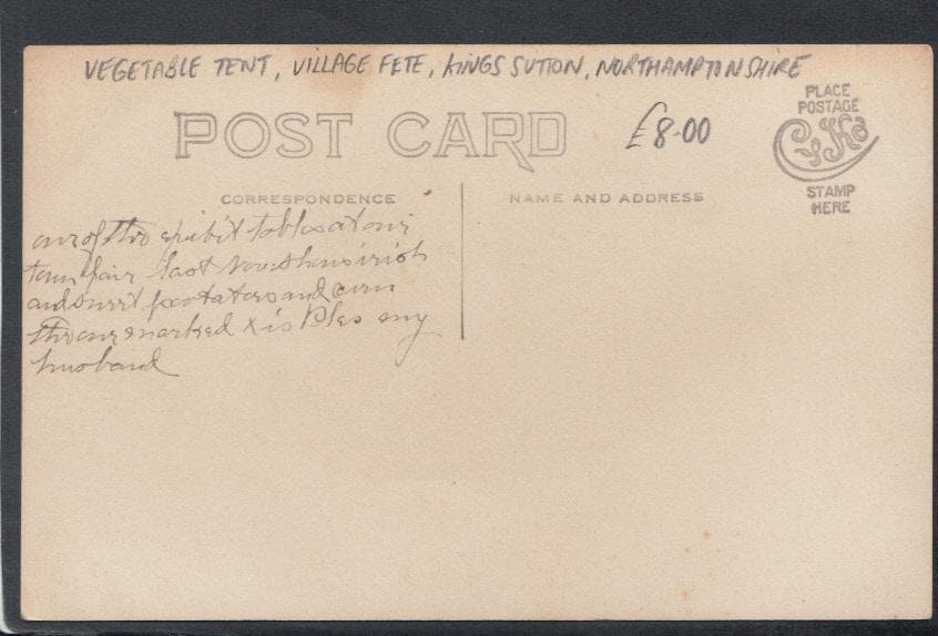 Northamptonshire Postcard - Vegetable Table, Village Fete, Kings Sutton - Mo’s Postcards 