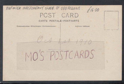 Norfolk Postcard - Independent Order of Oddfellows, Norfolk and Norwich, 1910 - Mo’s Postcards 