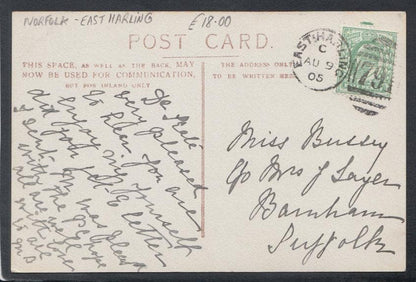 Norfolk Postcard - White Lion Pub and The Stores, East Harling, 1905 - Mo’s Postcards 