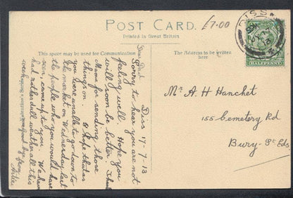 Norfolk Postcard - Mount Street, Diss, 1913 - Mo’s Postcards 