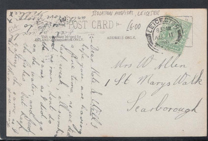 Leicestershire Postcard - No 4 Ward, Isolation Hospital, Leicester, 1908 - Mo’s Postcards 