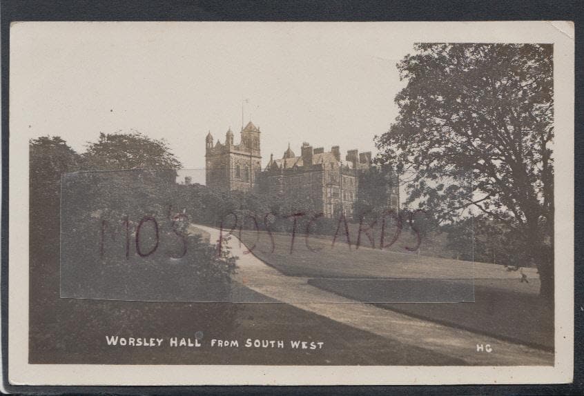 Lancashire Postcard - Worsley Hall From South West - Mo’s Postcards 