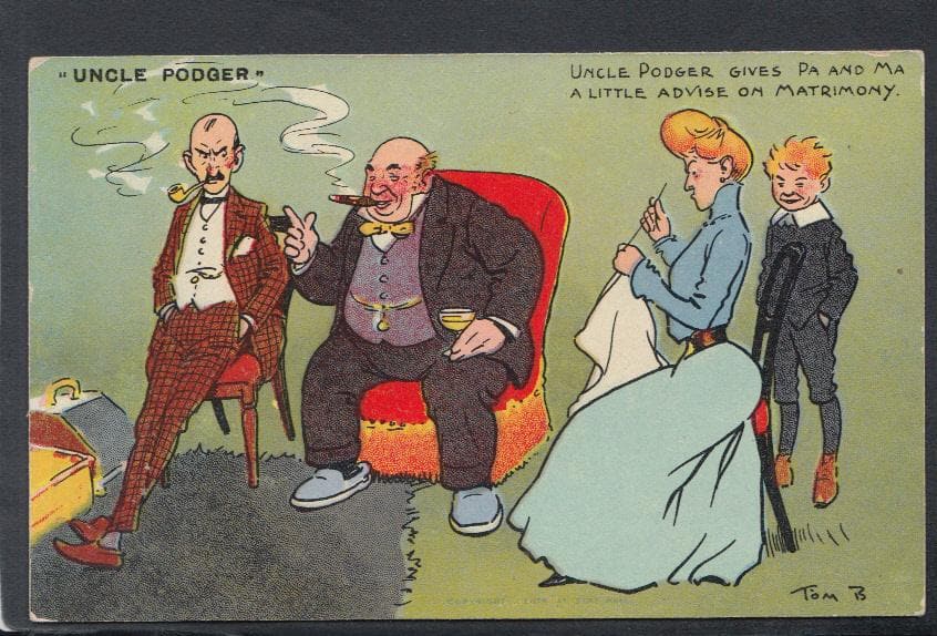 Comic Postcard - Uncle Podger / Matrimony / Marriage / Advice - Mo’s Postcards 