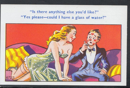 Comic Postcard - Risque / Rude / Kisses / Couple / Water - Mo’s Postcards 
