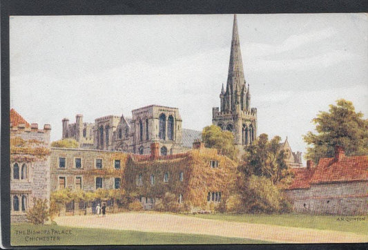 Sussex Postcard - The Bishops Palace, Chichester - Artist A.R.Quinton - Mo’s Postcards 