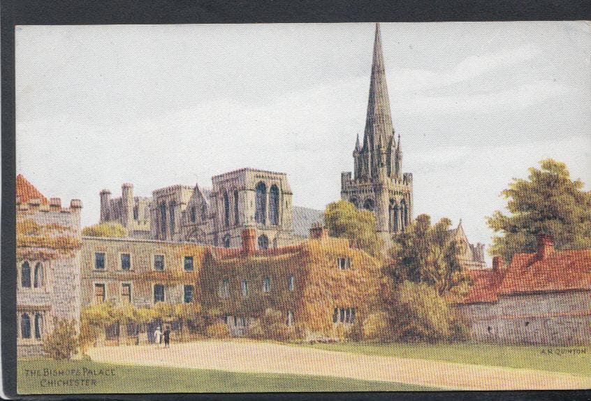 Sussex Postcard - The Bishops Palace, Chichester - Artist A.R.Quinton - Mo’s Postcards 