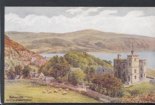Wales Postcard - Barmouth From Llanaber Road - Artist A.R.Quinton - Mo’s Postcards 