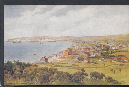 Sussex Postcard - Seaford From The Golf Links - Artist A.R.Quinton - Mo’s Postcards 