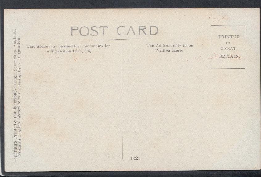 Worcestershire Postcard - Cottage at Elmley Castle - Artist A.R.Quinton - Mo’s Postcards 