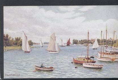 Suffolk Postcard - Oulton Broad - Artist A.R.Quinton - Mo’s Postcards 