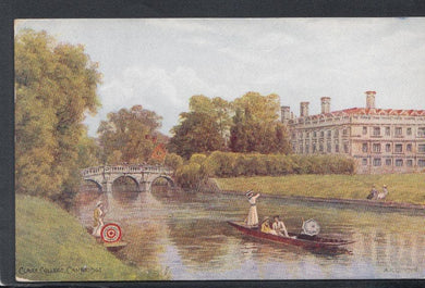 Cambridgeshire Postcard - Clare College, Cambridge - Artist A.R.Quinton, 1928 - Mo’s Postcards 