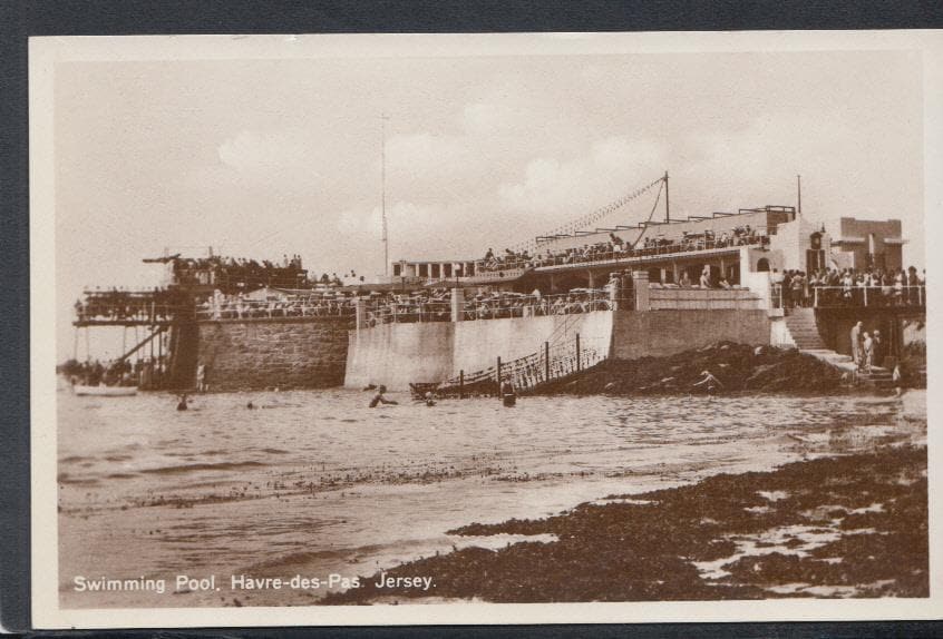 Channel Islands Postcard - Swimming Pool, Havre-Des-Pas, Jersey - Mo’s Postcards 
