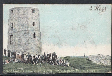 Northumberland Postcard - Bell Tower & Remains of Edwardian Walls, Berwick-On-Tweed, 1905 - Mo’s Postcards 
