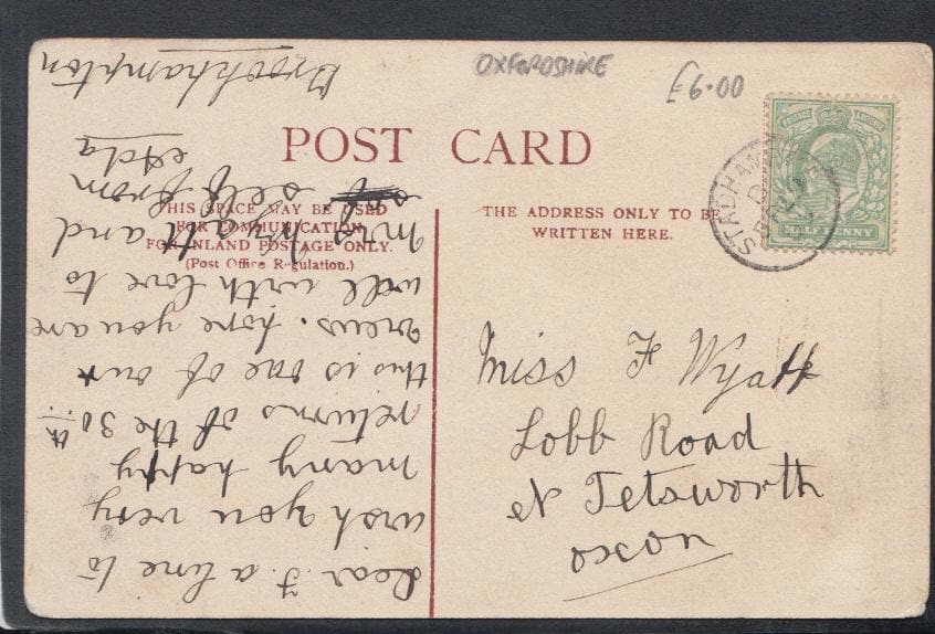Oxfordshire Postcard - Stadhampton Village, 1905 - Mo’s Postcards 
