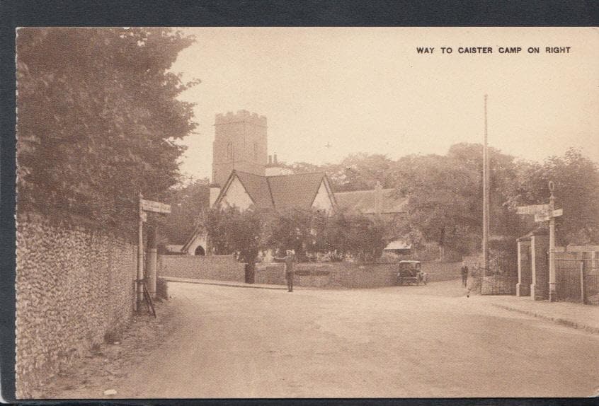 Norfolk Postcard - Way To Caister Camp on Right - Mo’s Postcards 