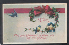 Load image into Gallery viewer, Greetings Postcard - Good Cheer - May Your Christmas Be Filled With Joy and Gladness - Mo’s Postcards 
